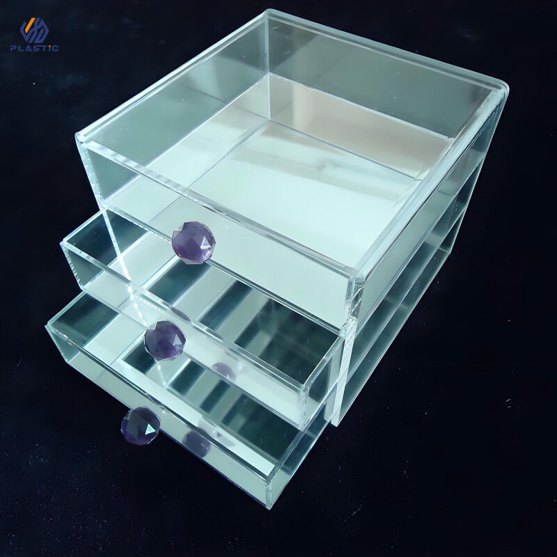 High Transparency Acrylic Clear Storage Boxes Customized Organiser Box