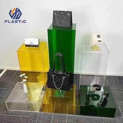 Weather Resistance Acrylic Pedestal Stand Perspex Display Stand Multi Colored