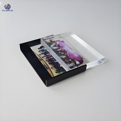 Strong Magnetic Acrylic Photo Frame Custom Shaped Clear Acrylic Photo Block
