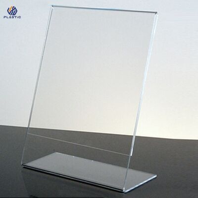 100% Virgin PMMA Acrylic Sign Holder Table Top With Custom Logo Modern Style