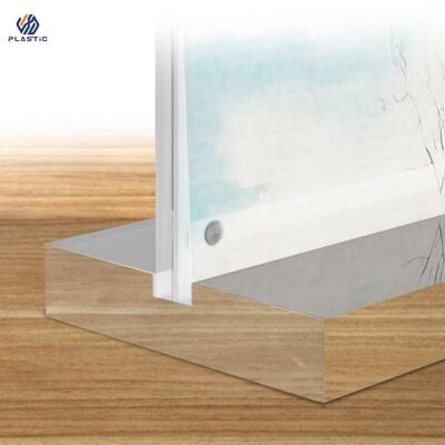 T Style Clear Acrylic Table Top Sign Holder Acrylic Notice Stands Double Sided